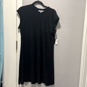 Black Annalee + Hope sleeveless dress with ruffles